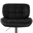 thumbnail image 6 of Elama 2 Piece Adjustable Fux Leather Tufted Bar Stool in Black and Chrome Base, 6 of 10