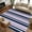 Navy Purple, variant on 2x3 Door Mat Rug, Navy Blue Khaki Striped Non-Skid Rubber Backing Large Rectangle Rugs - Living Room Bedroom Home Office, Gradient Horizontal Lines Indoor Floor Mat Carpets Washable Rug