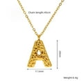 thumbnail image 2 of PAURO Initial Necklaces for Women Bubble Pendant Charm Gold Plated Letter K Stainless Steel Name Alphabet F Dainty Chain Personalized Statement Simple Elegant Jewelry Gold Letter P, 2 of 6