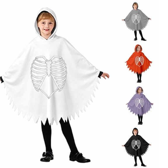 Zylarhe Kids Halloween Dancewear Jumpsuit for Stage Performances Party Events Playful Home Outfit White 3-4 Years