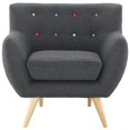 thumbnail image 2 of Fauteuil de Remarque LexMod, Gris, 2 of 5