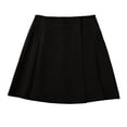 thumbnail image 4 of Falda Corta de Verano de la Moda Casual de las Mujeres de Cintura Baja A-Línea Asimétrica Falda Plisada, 4 of 6