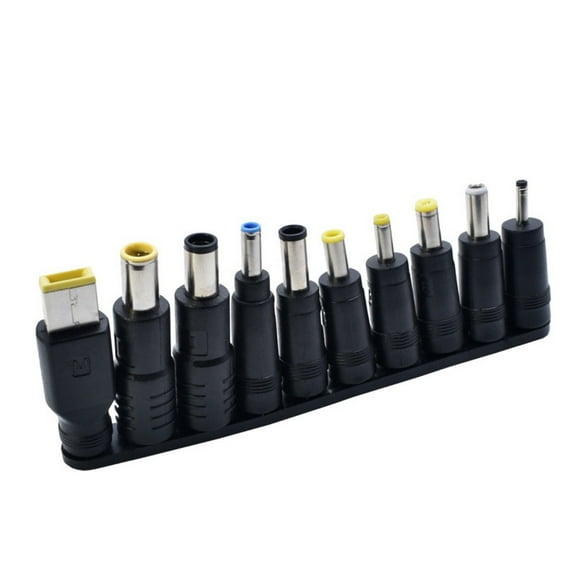 10 in 1 Power Adapter Tips DC5521 5.5x2.1mm Female Connectors for Laptops DC5.5x2.1mm Female to Male Adapters