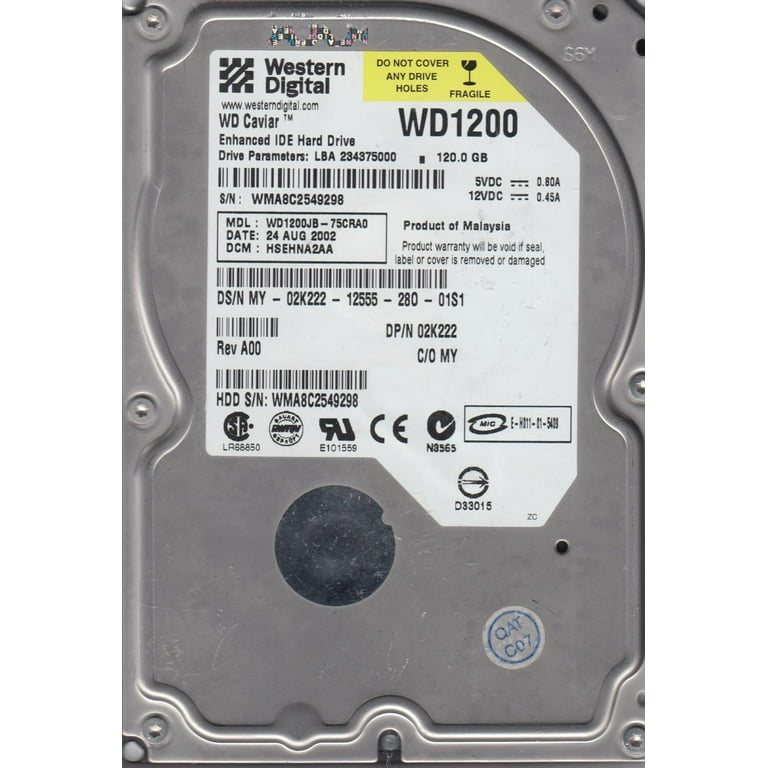 WD1200JB-75CRA0, DCM HSEHNA2AA, Western Digital 120GB IDE WD1200JB-75CRA0, DCM HSEHNA2AA, Western Digital 120GB IDE