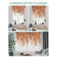 thumbnail image 4 of Burnt Orange Eucalyptus Leaves Tie Up Curtains for Windows 45 Inch Length Balloon Curtains Kitchen Adjustable Balloon Window Shade Fall Botanical Leaf Tie Up Valance Bathroom Curtain Window 34"x45", 4 of 6