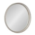 thumbnail image 3 of Kate and Laurel Prema Soft Round Circle Modern Wall Mirror, Whitewash Gray, 24, Framed Round Circular Mango Wood Mirror for Minimal Home Decor, 3 of 8