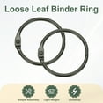 thumbnail image 3 of Uxcell 36Pcs Loose Leaf Binder Rings, 1.4 Inch Metal Open Card Rings Heavy Duty Book Rings for Key Index Card Rings Paper Rings Office, Black, 3 of 7