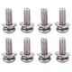 thumbnail image 5 of Tornillos autorroscantes, 100 piezas Tornillos de cabeza cruzada con arandelas de acero inoxidable Tornillo redondo Cabeza plana Compacto y liviano, 5 of 12