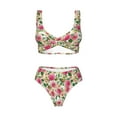 thumbnail image 4 of Daiia Rose Flowers Women's Bikini Set Two Piece Swimsuit High Waisted Bikini Adjustable Straps Bikini Perfect for Beach, Pool, and Summer Vacation-Medium, 4 of 9