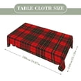 thumbnail image 2 of BRODIE RED MODERN PLAID Rectangular Tablecloth 55"x70" with Lace Edge, Washable Durable Table Cover for Dining, Indoor Outdoor Home Restaurant Decor, 2 of 5