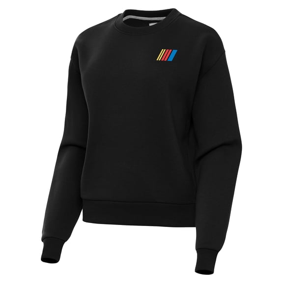 Women's-Antigua  Black NASCAR Merchandise Victory Pullover Sweatshirt