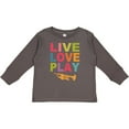 thumbnail image 3 of Inktastic Live Love Play The Trumpet Boys or Girls Long Sleeve Toddler T-Shirt, 3 of 5
