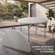thumbnail image 5 of Mesa Plegable Jardin Exterior Portatil Redonda Color Blanco 122cm, 5 of 9