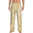 thumbnail image 2 of Kdxio World Map Print Men's Sleep Pajama Pant Lounge Pants with Pockets, 2 of 8