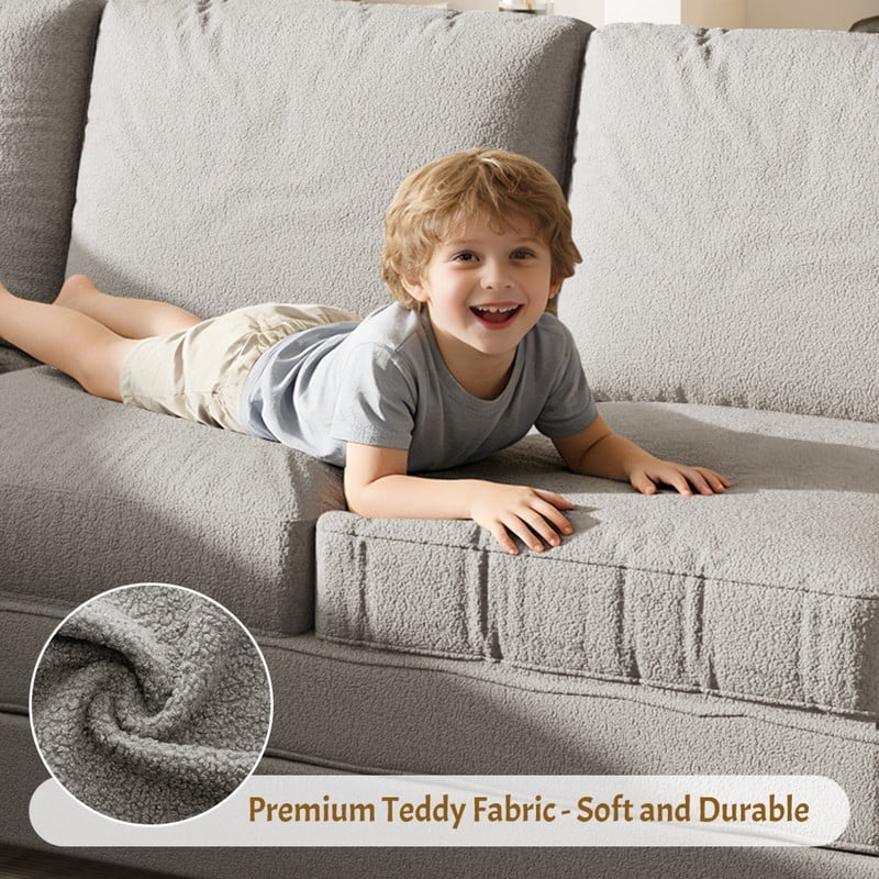 L-Shaped Sectional Sofa with Pull Out Bed, 115.2'' Convertible Sleeper Sofa with Reversible Chaise, USB Charging Ports & Side Pockets, Oversized 6-Seat Sofa Couch for Living Room