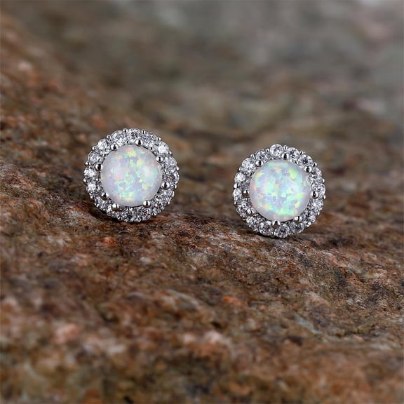 LINXIQIN 925 Sterling Silver Stud Earrings Birth Cubic Zircon Fashion Jewelry For Women