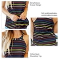 thumbnail image 4 of Camiseta sin mangas cómoda con cuello Halter y estampado de tiras para mujer PWW048-1 XXL, 4 of 5