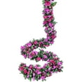 thumbnail image 1 of Xiao Hua Guirnalda de flores artificiales de plástico de 65 pies, paquete de 8, para decoración de bodas, color morado, 1 of 5