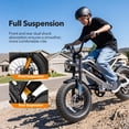 thumbnail image 6 of Qlife Spark D1 16x4.0" Electric Bike for Adults,500W up to 20MPH Fat Tires EBike,48V 13Ah Removable Battery E Bicycle,Full Suspension,White, 6 of 9
