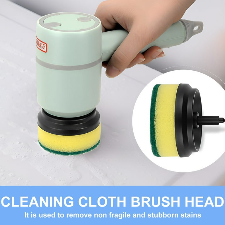 AirExpect Electric Spin Scrubber Portable Cordless Handheld Electric  Cleaning Brush with 5 Replaceable Brush Heads, Cleaning Brush for Bathroom/ Tub/Wall Tiles/ Floor/Kitchen 