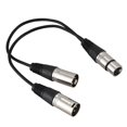 thumbnail image 4 of 2x New 3pin Xlr Female Jack To Dual 2 Male Plug Y Splitter Cable Adaptor 1 Ft Cord, 4 of 5