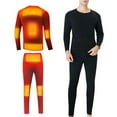 thumbnail image 4 of Heated Thermal Underwear for Men, Heated Long Underwear Johns Base Layer Sets (Heated Shirt + Heated Pants), 4 of 7