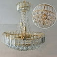 thumbnail image 3 of Modern K9 Ceiling Light Pendant Lighting Fixture Elegant Crystal Lamp Chandelier 110V 20W 15.75*19.69in for A Bedroom, Living Room, Entrance, 3 of 8