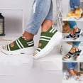 thumbnail image 1 of Sandals Womens Clearance Ladies Mid Heel Mesh Slip On Sporty Rubber Toe Covered Platform Sandals Slippers Woman Grey 40, 1 of 6