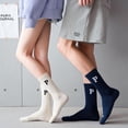 thumbnail image 5 of Kmbangi Women's Running Stockings, Letters Pattern Elastic Simple Style Socks, Casual Sports Long Socks Accessories, 5 of 5