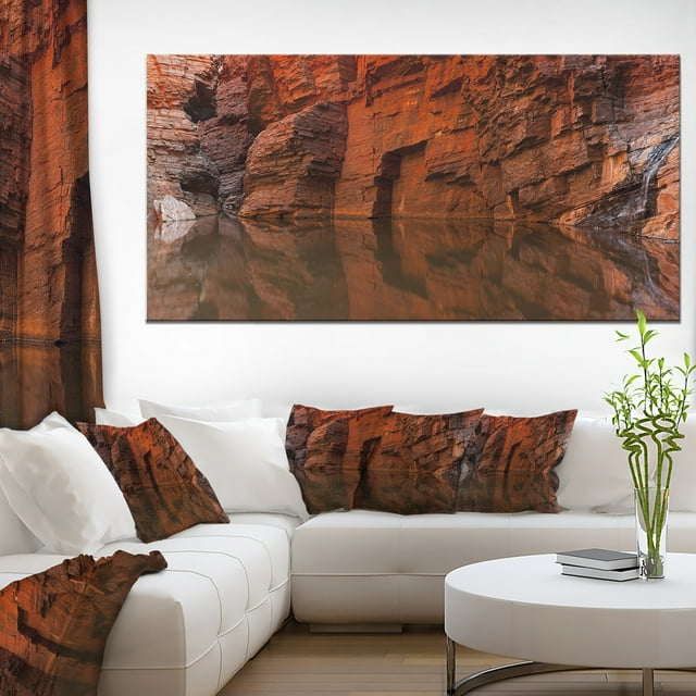 Reflets de Mur Rocheux dans une Gorge - Impression sur Toile Paysage