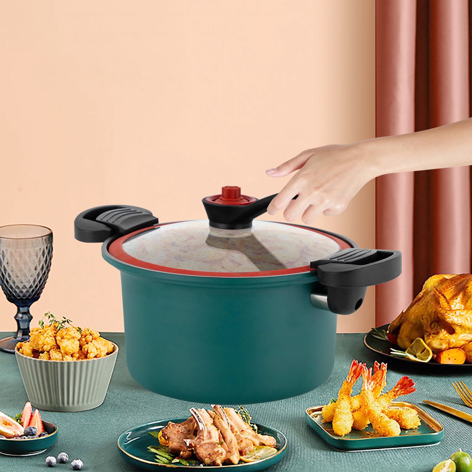 Micro Pressure Cooker, Non-Stick Pot, Stainless Steel Pressure Cooker Non-slip For Use In Home Kitchens, Restaurants