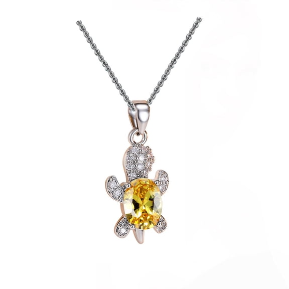 Openpig Birthstone Turtle Necklace Jewelry For Women Blue Nice Processed