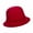 Red, variant on Zhaomeidaxi Vintage Felt Cloche Hat Winter Floral Fedora Bucket Hat Bowler Hats