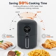 thumbnail image 4 of Air Fryer Kitchen Elite Digital 7 en 1 compacta de 2 litros, color gris, 4 of 7