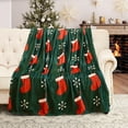 thumbnail image 6 of Cozy Throw Blankets for Bed Christmas Cute Socks Print Blanket Soft Warm Sofa Bed Office Travel Multipurpose Blanket, 6 of 8