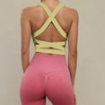 thumbnail image 3 of Lixiuxyad Tank Tops With Built In Bras Women's Workout Tank Tops Sleeveless Camisole Casual Summer For Women Breathable Lightweight Stretchy Yoga Running Gym Athletic Tank Tops,Yellow, 3 of 6
