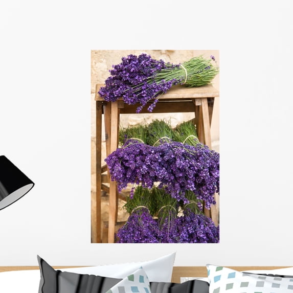 Lavender Bunches Wall Mural by Wallmonkeys Peel and Stick Graphic (24 in H x 16 in W) WM79904