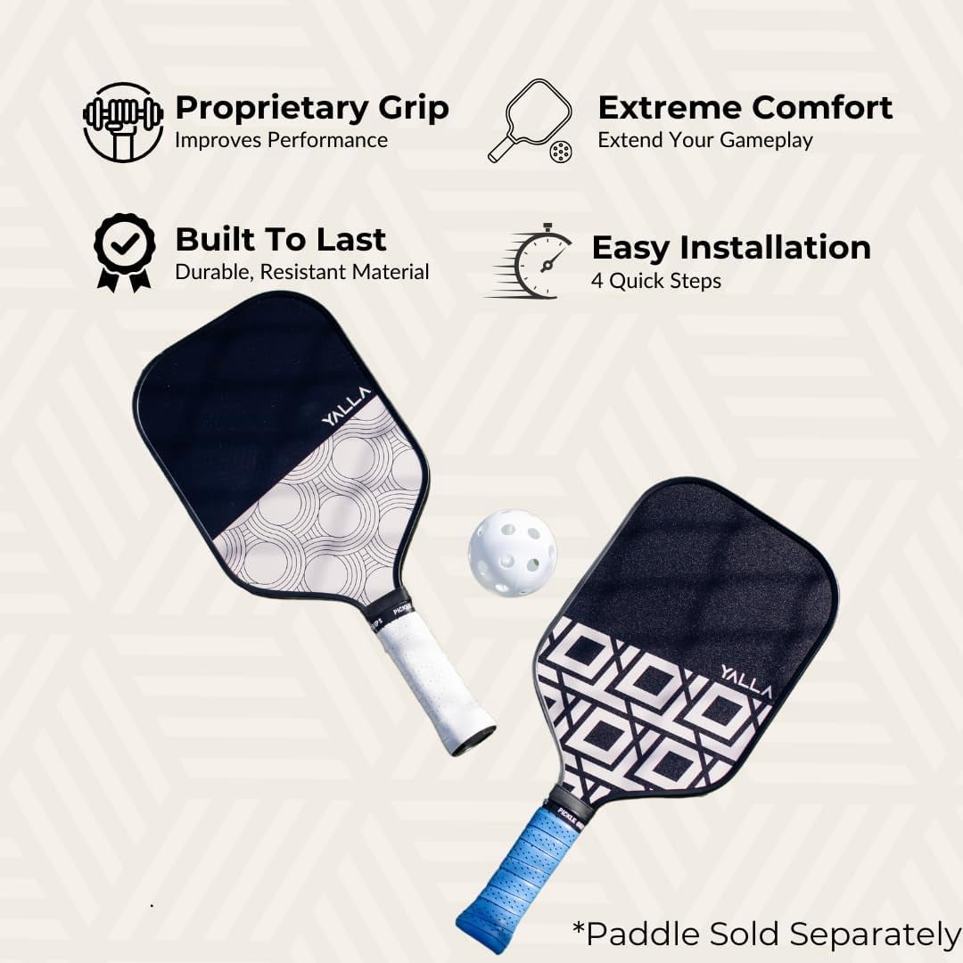 Pickle Grips Pickleball Paddle Grip Tape - Overgrip Grip Wrap for Pickleball Racket - Moisture Wicking Paddle Grip Wrap (2 Pack)