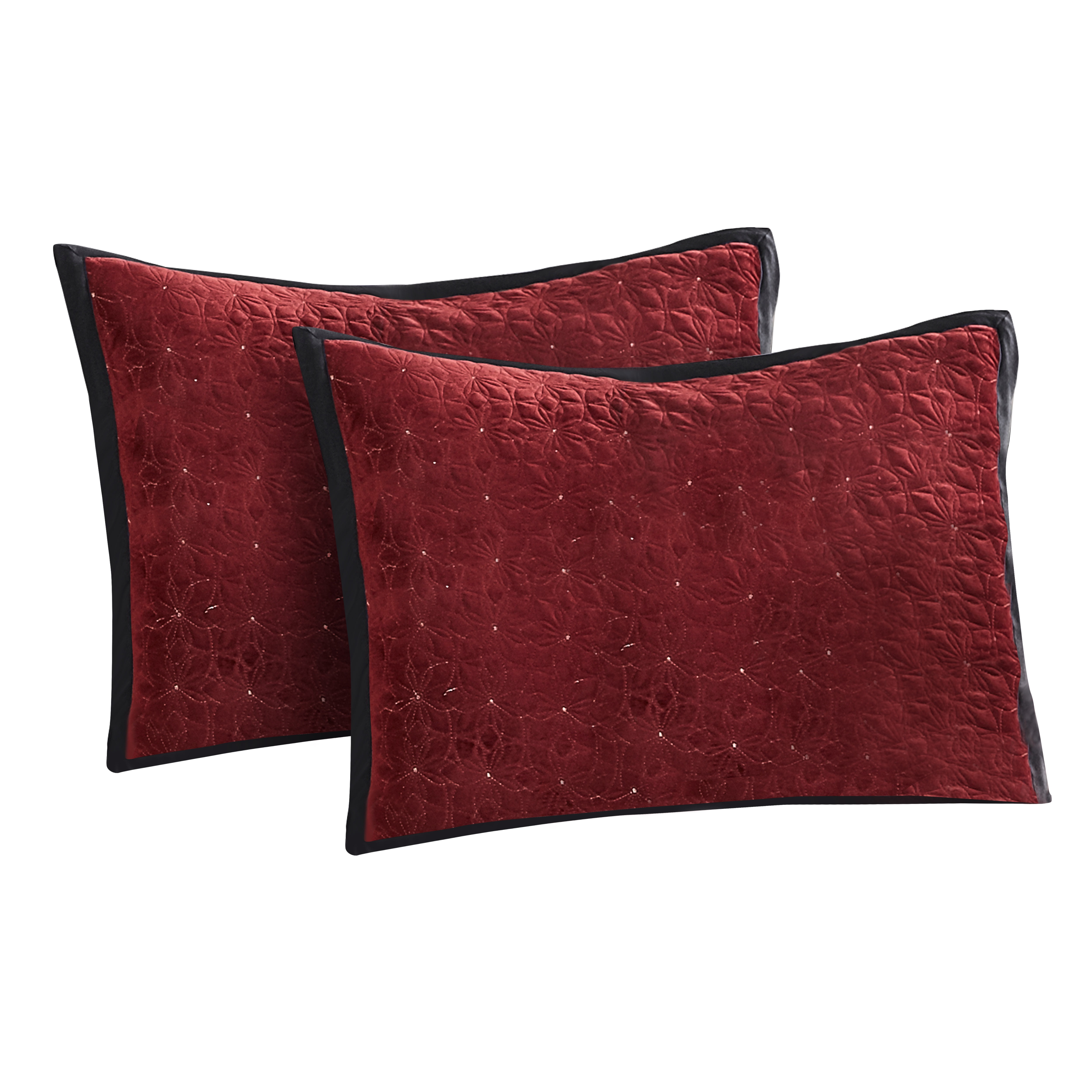 Riverbrook Home 10 Piece Comforter Set, King, Red/Gray, Sadler, Polyfill, Adult