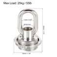 thumbnail image 2 of Unique Bargains 25kg Max Load 30x44mm M10 Thread Ring Shape Female Loop Eye Nut Silver Tone 2 Pack, 2 of 5