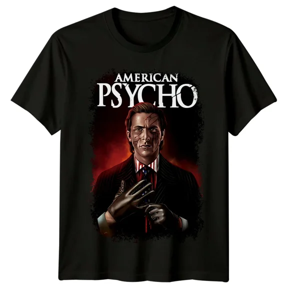 RARE American Psycho (2000) Movie Poster Inspired T-Shirt Retro 80s Tee