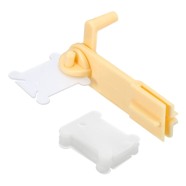 Unique Bargains Plastic Floss Bobbin Sewing Thread Card Board with Winder, Clear 100 Pack