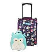 Squishmallows Winston Owl 2pc  Travel Set with 18" Luggage and 10" Plush Backpack