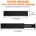 thumbnail image 5 of Wulawindy Drawer Dividers Organizers, Kitchen Drawer Organizer, Adjustable Drawer Divider for Clothes, Kitchen, Dresser, Bedroom 4-Pack(12-17 in), Black, 5 of 11