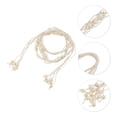 thumbnail image 4 of Unique Bargains 1 Pc Adjustable Waist Belt Elegant Beaded Weaving Adjustable Waist Cord Beige, 4 of 6