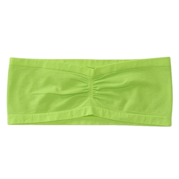 Aeropostale Womens Seamless Solid Bandeau Bra, Green, M/L