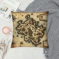 thumbnail image 2 of COMIO Old Map Throw Pillow Covers Treasure Pirate Sailboat Compass Pillowcases Pillow Case Cushion Case Decorations for Sofa Couch Bed Chair, 2 of 5