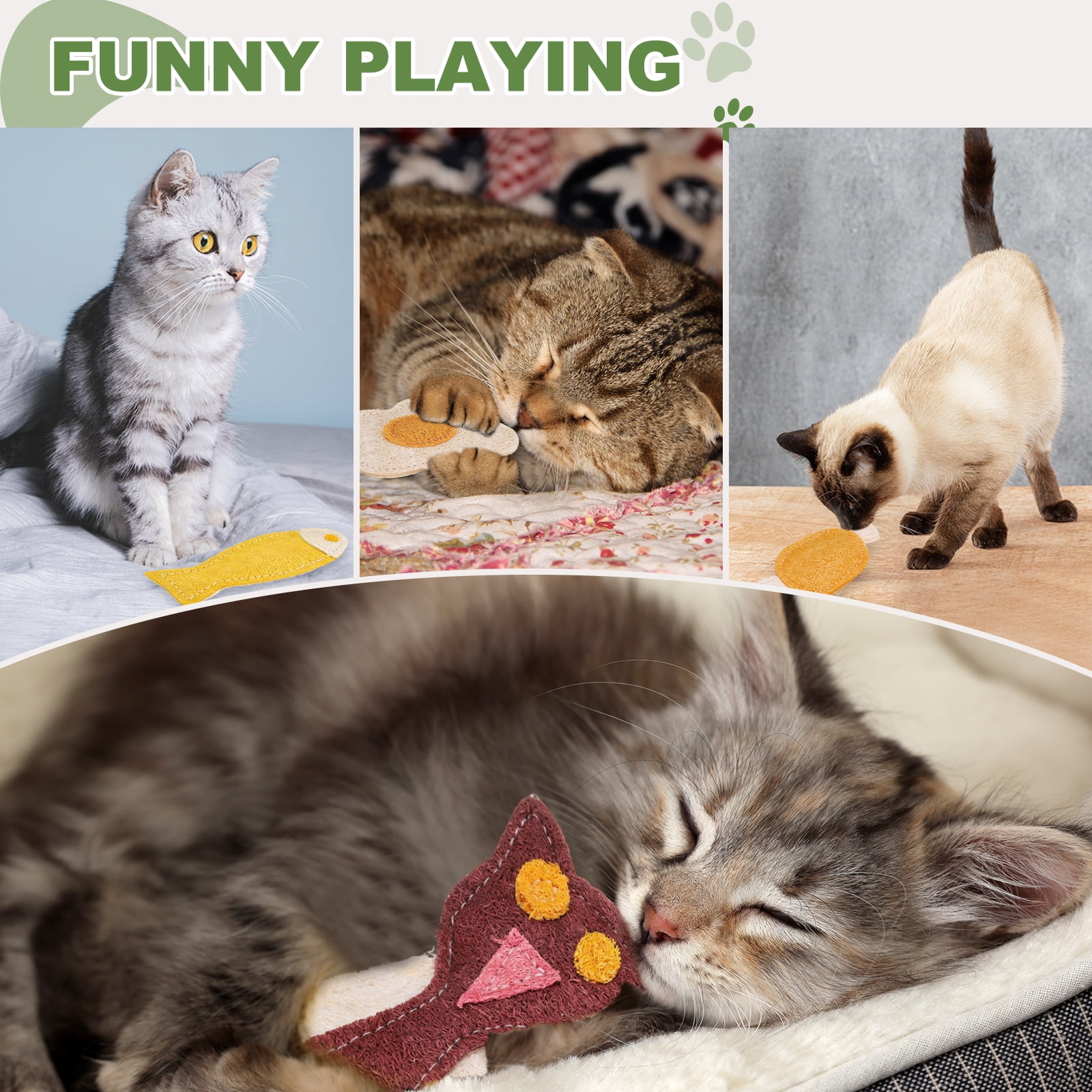 Uxcell Bite Resistant Catnip Playing, Durable and Interesting, Star Shaped Cat Teeth Chew Playing Catnip Filled (Red, 4 Pcs), Intended for Bedroom / Balcony / Living Room