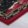 thumbnail image 3 of High Quality Woven Santa Claus with Mistletoe Design Border 3x5 Area Rug, 3 of 5