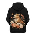 thumbnail image 2 of chaqlin Girls' Fashion Hoodies & Sweatshirts Capybara Full Zip Hoodie Flower Long Sleeve Sweatshirt Kids School Jacket with Pocket Fall Winter Fashion Clothes, 2 of 5